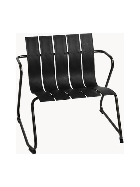 Fauteuil de jardin artisanal Ocean, Noir, larg. 72 x prof. 63 cm