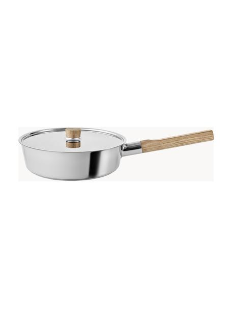 Soté pánev Nordic Kitchen, Stříbrná, dubové dřevo, Ø 26 cm, V 10 cm