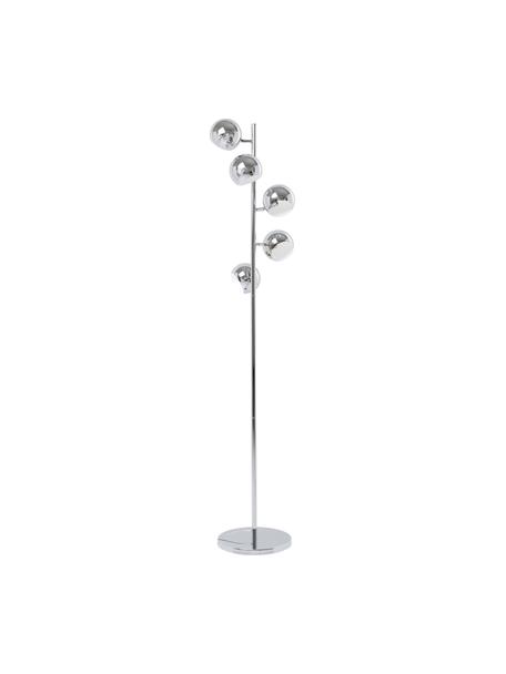 Lampada da terra grande Calotta, Paralume: metallo rivestito, Struttura: metallo rivestito, Cromato, Larg. 40 x Alt. 200 cm
