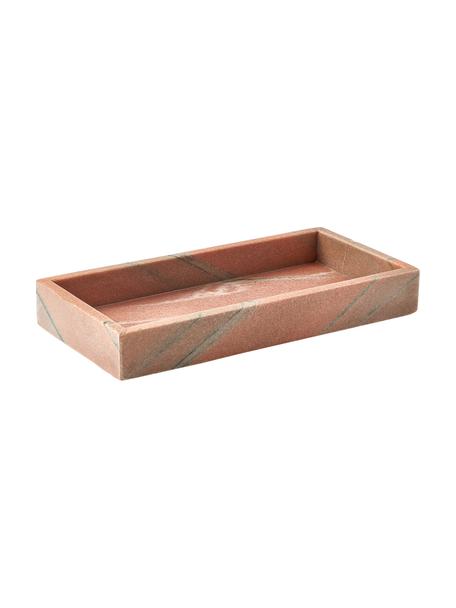 Malý dekorativní tác z mramoru Venice, Mramor, Terakotová, mramorovaná, Š 30 cm, H 15 cm
