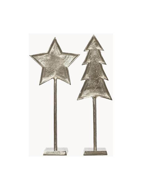 Set de piezas decorativa Spirit, 2 uds., Aluminio recubierto, Dorado, An 24 x Al 55 cm