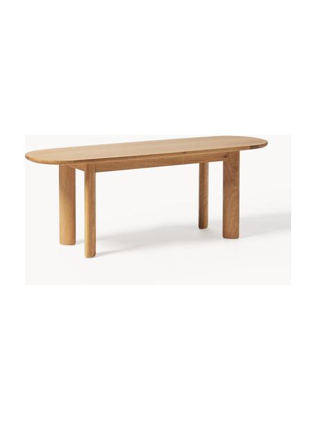 Banco de madera Waikiki, tamaños diferentes, Asiento: tablero de fibra de densi, Estructura: madera maciza de nogal, Madera de roble, An 120 x Al 40 cm