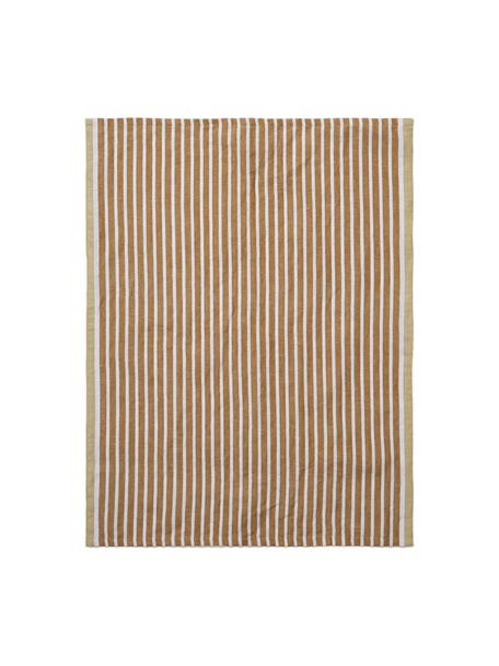 Geschirrtuch Hale, 50 % Leinen, 50 % Baumwolle, Terrakotta, Beige, Off White, B 50 x L 70 cm