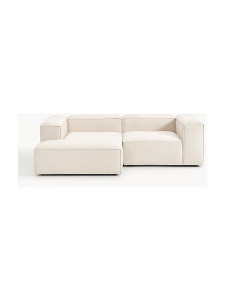 Modulares Ecksofa Lennon aus Leinen-Mix, Bezug: 50 % Viskose, 25 % Leinen, Gestell: Fichtenholz, Sperrholz, m, Leinen-Mix Beige, B 238 x T 180 cm, Eckteil links