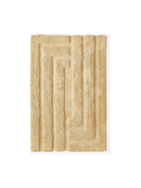 Načechraný koberec s vysokým vlasem a strukturovaným povrchem Genève, Okrová, Š 120 cm, D 180 cm (velikost S)
