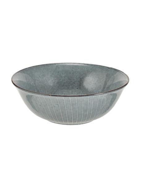 Ručně vyrobená mísa Nordic Sea, Ø 21 cm, Kamenina, Odstíny šedé, odstíny modré, Ø 21 cm, V 8 cm