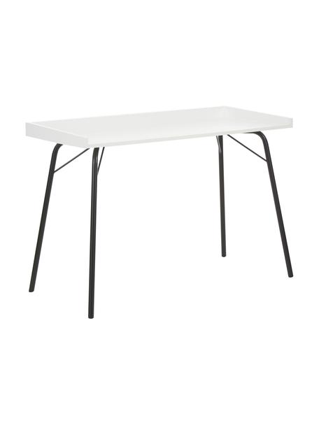 Psací stůl s bílou deskou Rayburn, Bílá, Š 115 cm, H 52 cm