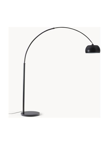 Lampada da Terra a Stelo Curvo Piantana ad Arco - Alta 159 cm - Paralume a  Cilindro Basso Lampada in Metallo - Grigio - lux.pro