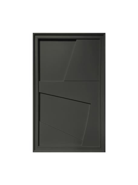 Decorazione da parete fatta a mano Verge, Struttura: legno, finitura satinata, Nero, Larg. 30 x Alt. 50 cm
