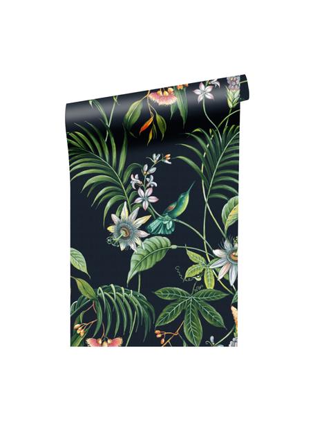 Papier peint Tropical Leaves, Intissé, Noir, multicolore, larg. 52 x long. 1 005 cm