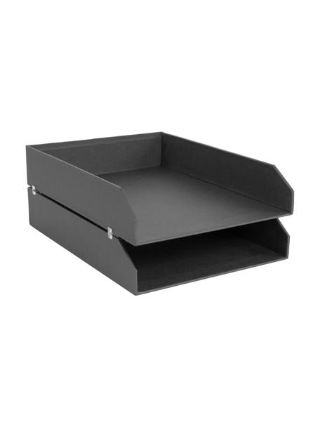Modules de classement Hakan, 2 pièces, Carton laminé rigide, Noir, larg. 23 x prof. 31 cm