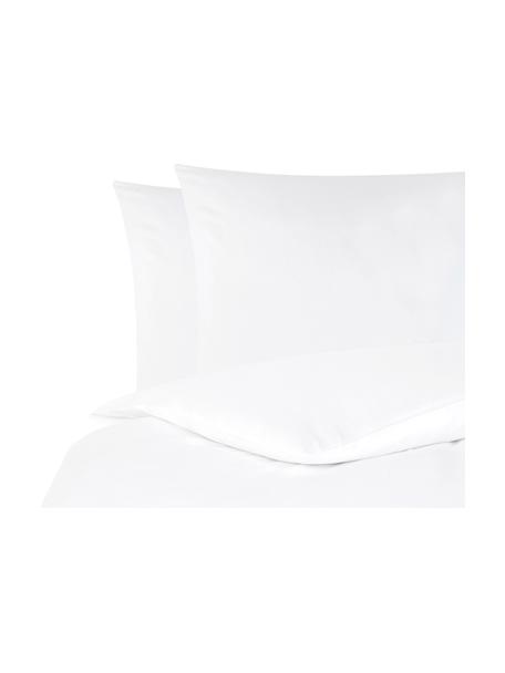 Parure copripiumino in raso di cotone Comfort, Bianco, 255 x 200 cm + 2 federe 50 x 80 cm