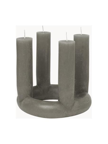 Adventní svíčka Lucia, Vosk, Zelená, Ø 20 cm, V 18 cm