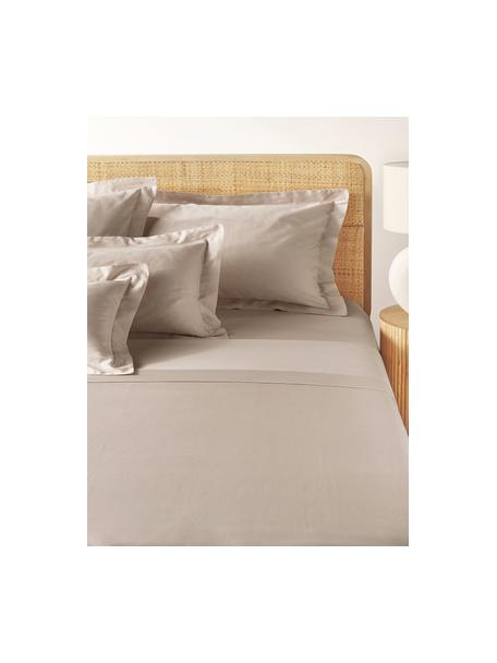 Saténová elastická plachta z bavlny Premium, Béžová, Š 180 x D 280 cm