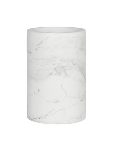 Porta spazzolini Swan, Materiale sintetico (poliresina), Bianco marmorizzato, Ø 7 x Alt. 11 cm