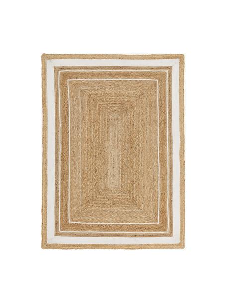 Handgeweven juten vloerkleed Clover, 75% jute, 25% katoen

Het materiaal dat in dit product wordt gebruikt, is getest op schadelijke stoffen en gecertificeerd volgens STANDARD 100 door OEKO-TEX®, HOHENSTEIN HTTI, 16.HIN.79297., Bruin, wit, B 120 x L 180 cm (maat S)