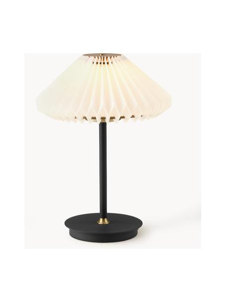 Malá přenosná stolní LED lampa Paris To Go, stmívatelná, Bílá, černá, Ø 22 cm, V 28 cm