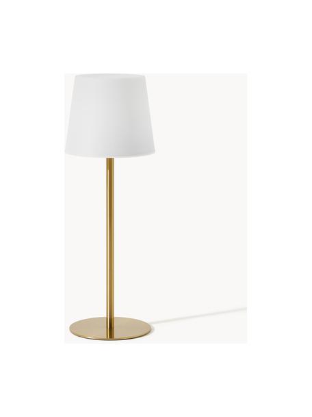 Lampada da tavolo con luce regolabile con USB Fausta, Paralume: plastica, Dorato, bianco, Ø 13 x Alt. 37 cm