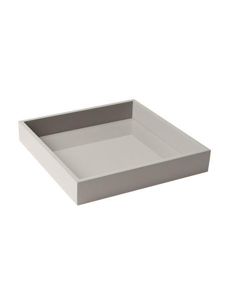 Vassoio lucido Hayley, Vassoio: pannello di fibra a media, Grigio chiaro, Larg. 30 x Prof. 30 cm