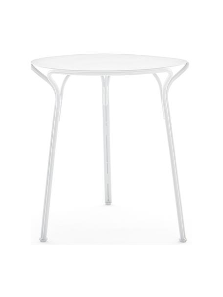 Kulatý zahradní stůl Hiray, Ø 65 cm, Pozinkovaná lakovaná ocel, Bílá, Ø 65 cm, V 72 cm