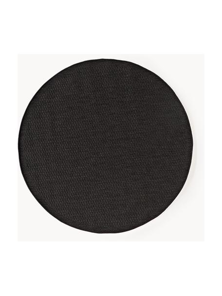 Tapis rond intérieur-extérieur Toronto, 100 % polypropylène, Anthracite, Ø 150 cm (taille M)