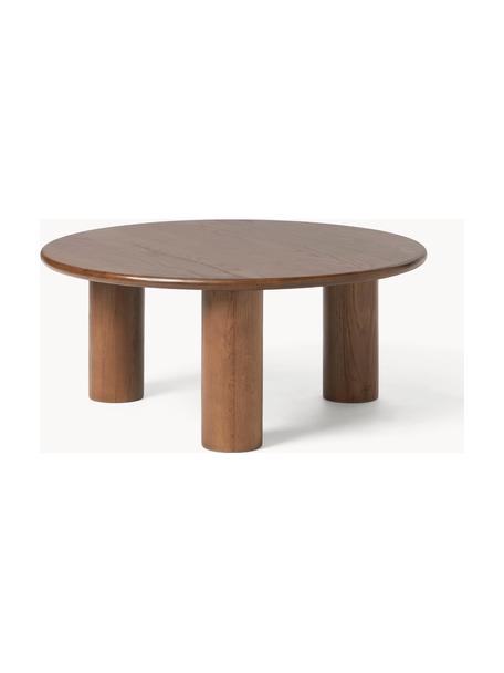 Mesa de centro redonda de madera de roble Didi, Madera de roble maciza lacada

Este producto está hecho de madera de origen sostenible y con certificación FSC®., Madera de roble lacada en marrón oscuro, Ø 80 cm