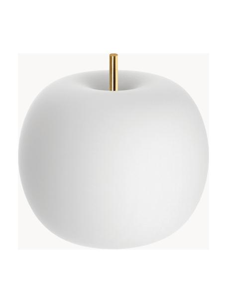 Lámpara de mesa pequeña de vidrio soplado artesanalmente Kushi, Estructura: metal recubierto, Pantalla: vidrio soplado artesanalm, Cable: plástico, Dorado, Ø 16 x Al 17 cm