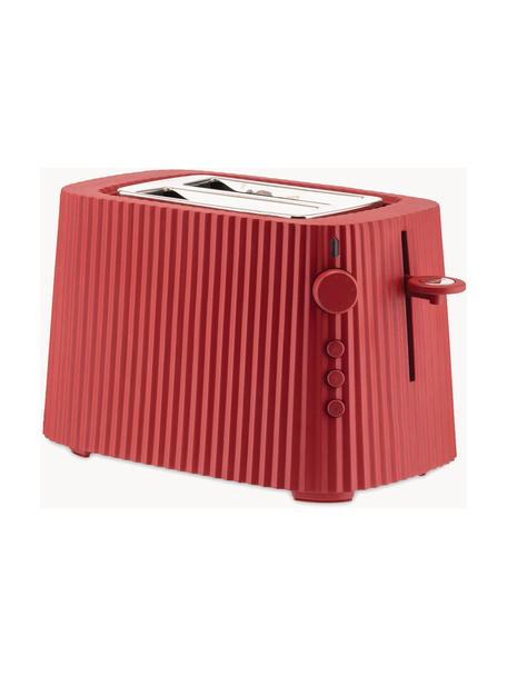 Toaster Plissé mit strukturierter Oberfläche, Thermoplastisches Harz, Rot, B 34 x T 19 cm