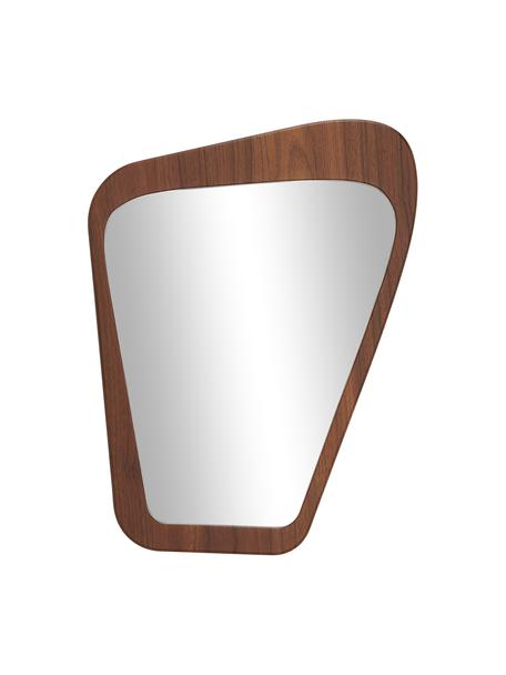 Specchio da parete marrone scuro May, Cornice: effetto legno, Retro: pannello di fibra a media, Superficie dello specchio: lastra di vetro, Legno scuro, marrone, Larg. 41 x Alt. 55 cm