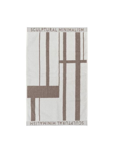 Handdoek Minimal, Katoen, Off White, nougat, Handdoek, B 50 x L 80 cm