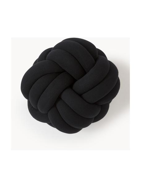 Geknoopt kussen Twist, Antraciet, Ø 30 cm