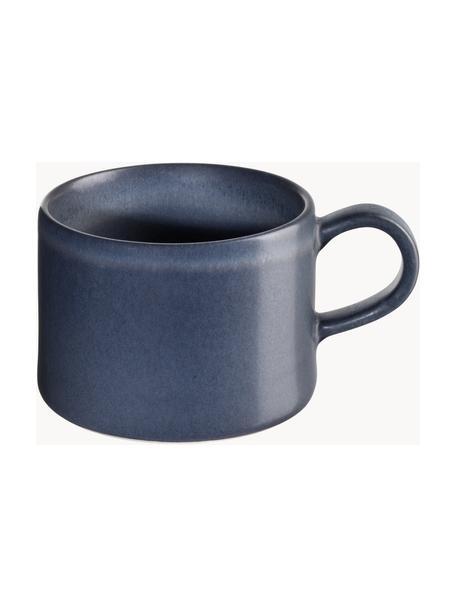 Kaffeetassen Gobi mit reaktiver Glasur, 6 Stück, Steinzeug, Graublau, Ø 10 x H 7 cm, 300 ml