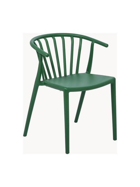 Chaise de jardin empilable Capri, Polypropylène, Vert, larg. 53 x prof. 55 cm