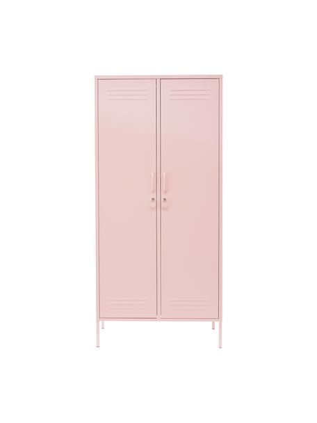 Szafa Twinny, Metal malowany proszkowo, Pudrowy różowy, S 85 x W 183 cm