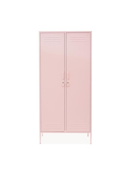 Petite armoire Twinny, Acier, revêtement par poudre, Rose pâle, larg. 85 x haut. 183 cm