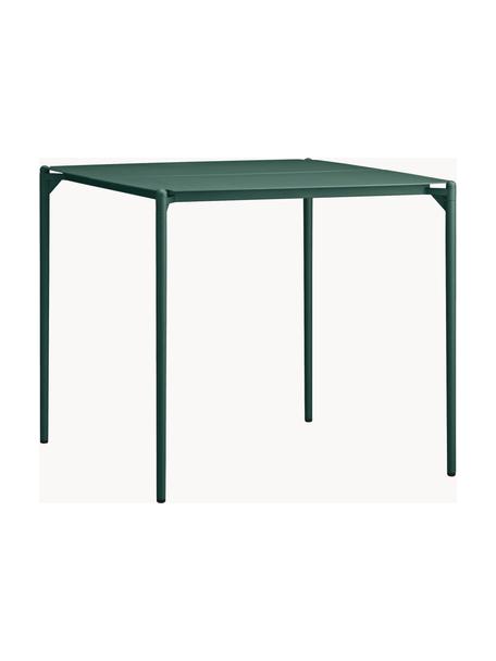 Table de jardin de métal Novo, Acier, enduit, Vert foncé, larg. 80 x prof. 80 cm