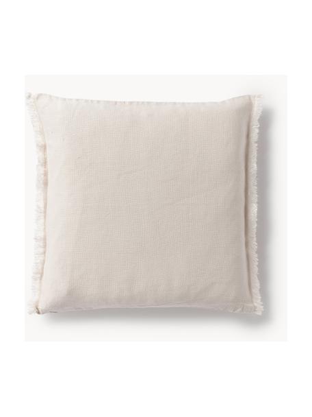 Housse de coussin pur lin avec franges Luana, 100 % pur lin

Le lin est naturellement doté d'un toucher plutôt rugueux et d'un aspect froissé
Sa résistance élevée au accrocs lui confère robustesse et longévité, Blanc crème, larg. 50 x long. 50 cm