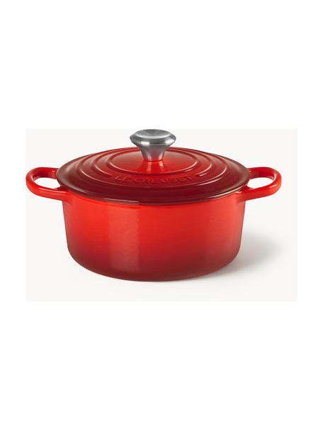 Cocotte ronde en fonte émaillée Signature Collection, Fonte, émaillée, Tons rouges, Ø 20 x haut. 12 cm, 2,4 L