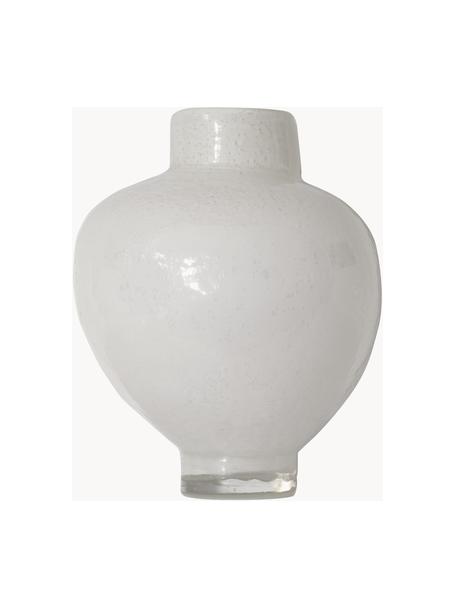 Vase design Mila, Verre, Blanc, Ø 25 x haut. 29 cm