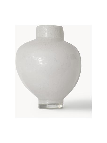 Design-Vase Mila, H 29 cm, Glas, Weiß, Ø 25 x H 29 cm