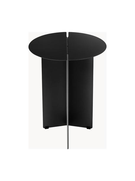 Table d'appoint ronde Oru, Acier inoxydable, revêtement par poudre, Noir, Ø 35 x haut. 48 cm