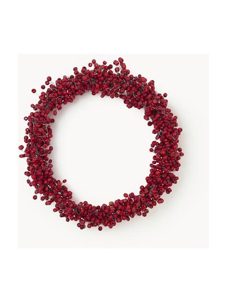 Corona di Natale fatta a mano Winter, varie misure, Plastica, Rosso vino, Ø 23 cm