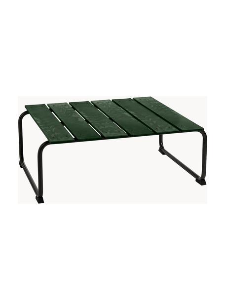 Mesa de centro artesanal para exterior Ocean, Estructura: acero reciclado recubiert, Tablero: restos marinos reciclados, Verde oscuro, negro, An 79 x F 70 cm