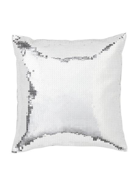 Poťah na vankúš s flitrami Dafne, Odtiene striebornej, Š 45 x D 45 cm