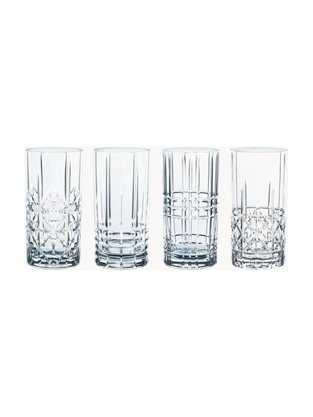 Kristall-Longdrinkgläser Highland, 4er-Set, Kristallglas, Transparent, Ø 8 x H 15 cm, 450 ml