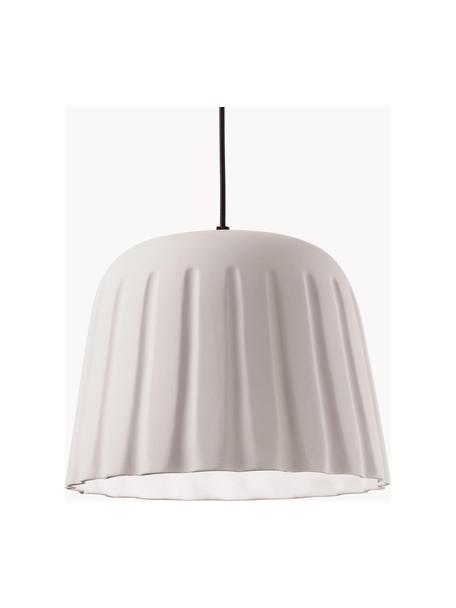 Ručne vyrobená závesná lampa Madame Gres, Krémovobiela, Ø 40 x V 30