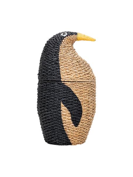 Aufbewahrungskorb Nena, Bankuangras, Schwarz, Beige, Gelb, Ø 37 cm