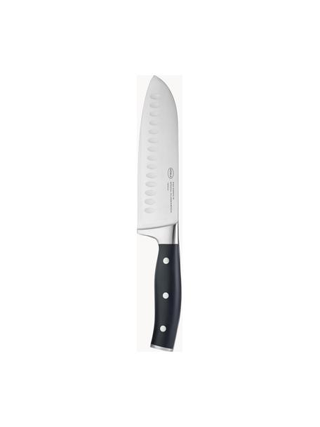 Cuchillo santoko Tradition, Plateado, negro, L 32 cm