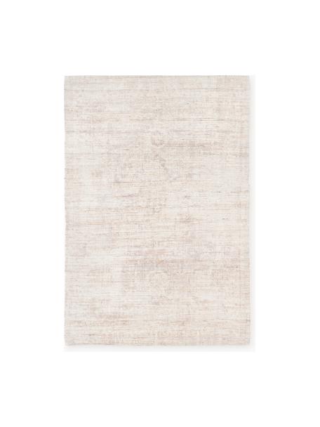 Laagpolig vloerkleed Alisha, 63% jute, 37% polyester, Beige, gebroken wit, B 80 x L 150 cm (maat XS)