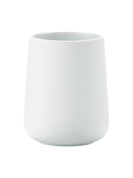 Kubek na szczoteczki z porcelany Clean, Porcelana, Biały, Ø 8 x 10 cm